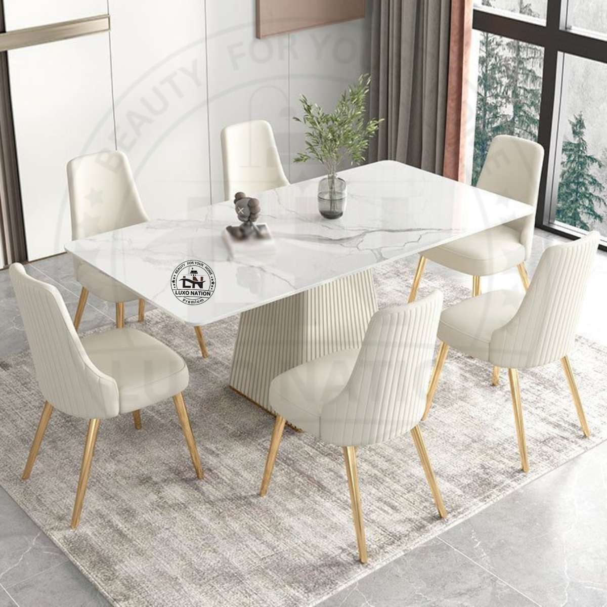 Luxo Nation Premium Dining Table Set :- Sophisticated Style and Luxury